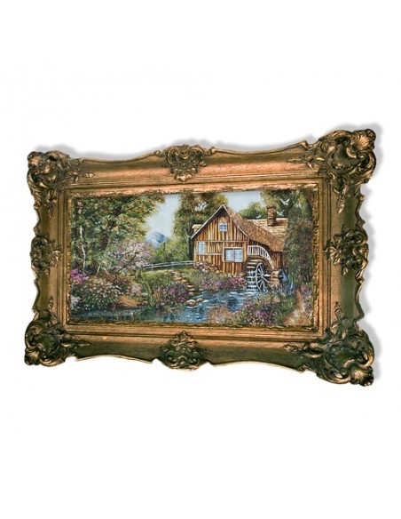 The Watermill AG-806 Tabriz Hand-Knotted Tableau Rug right angle The Watermill AG-806 Tabriz Hand-Knotted Tableau Rug right angle