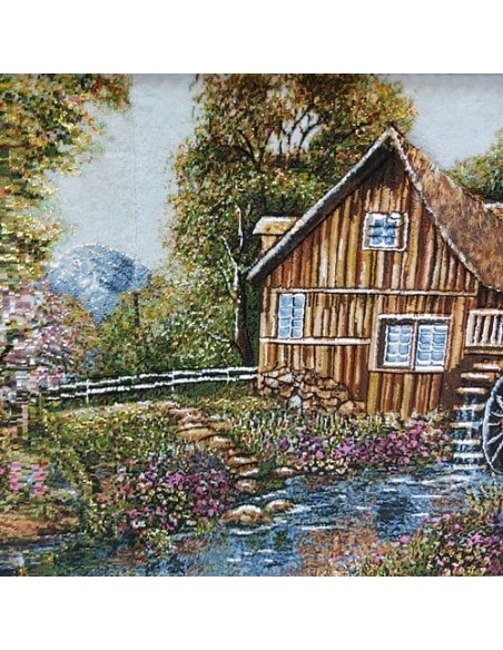 The Watermill AG-806 Tabriz Hand-Knotted Tableau Rug zoom in 1x The Watermill AG-806 Tabriz Hand-Knotted Tableau Rug zoom in 1x