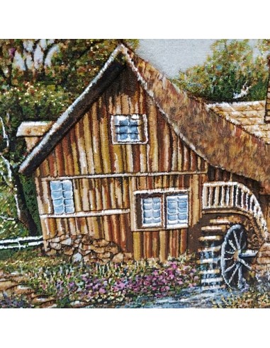 The Watermill AG-806 Tabriz Hand-Knotted Tableau Rug zoom in 2x