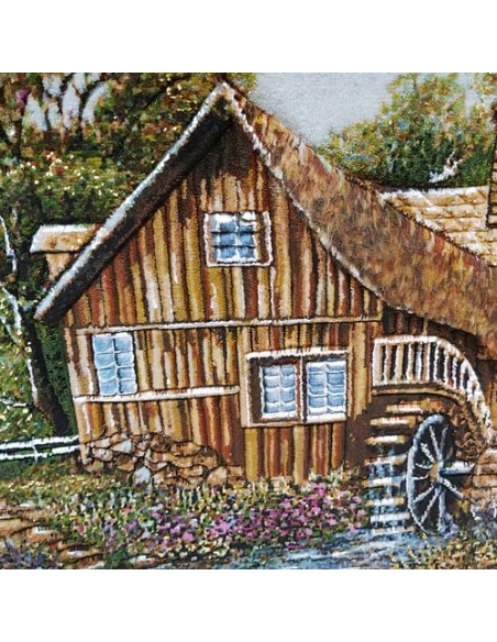 The Watermill AG-806 Tabriz Hand-Knotted Tableau Rug zoom in 2x The Watermill AG-806 Tabriz Hand-Knotted Tableau Rug zoom in 2x