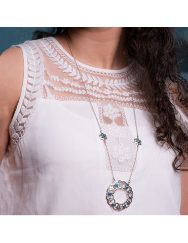 Handmade Blue Turquoise & Silver Necklace | Markdown