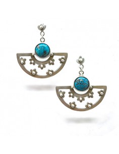 Blue Turquoise & Silver Earrings | Special Earrings