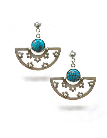 Blue Turquoise & Silver Earrings | Special Earrings