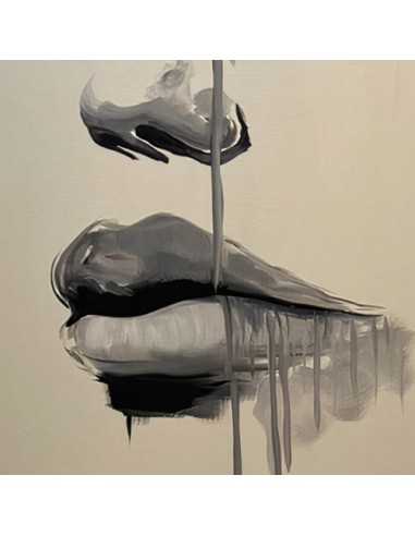 Monochrome The Epiphora AG-827 oil painting wall decor bestselling zoom in mouth