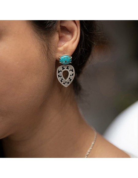 Iranian turquoise earrings