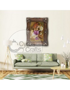 The Warmth of Love AG-836 Machine-Made 3D Silk Wall Rug (Tableau Rug) full view 2