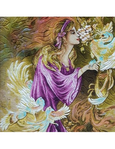 The Warmth of Love AG-836 Machine-Made 3D Silk Wall Rug (Tableau Rug) zoom in 1