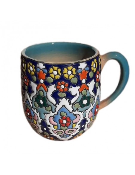 Hand-Painted Minakari Mug | Persian Meenakari Handmade Cup