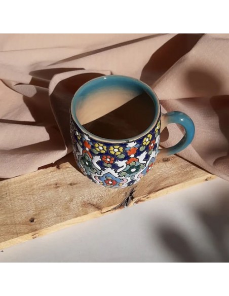 Hand-Painted Minakari Mug | Persian Meenakari Handmade Cup
