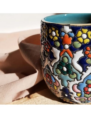 Hand-Painted Minakari Mug | Persian Meenakari Handmade Cup
