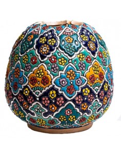 Minakari candle holder - clay chimney candle holder 2