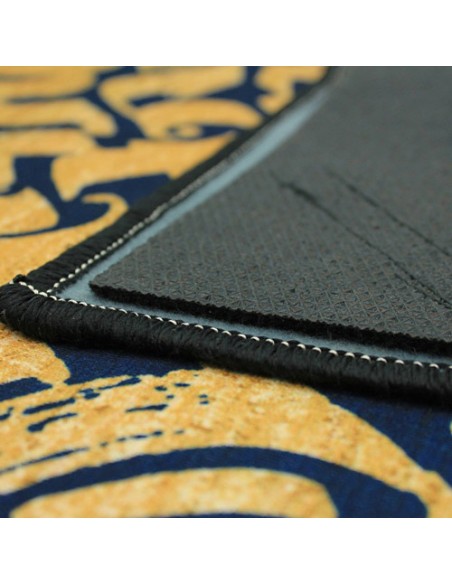 Double Layer Navy Blue Calligraphy Rug Rc-235 back