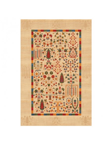 Machine-woven Double Layer Cream Gabbeh Rc-238 full view