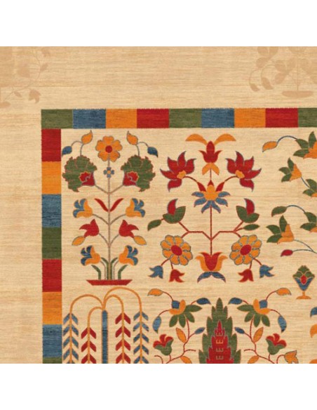 Machine-woven Double Layer Cream Gabbeh Rc-238 zoom in