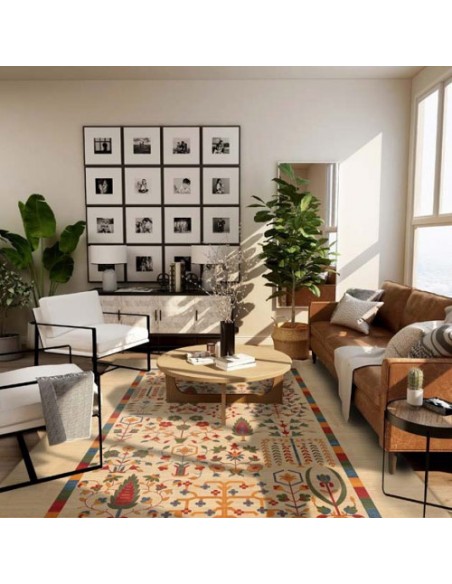 Machine-woven Double Layer Cream Gabbeh Rc-238 in decoration