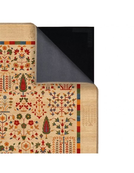 Machine-woven Double Layer Cream Gabbeh Rc-238 side view