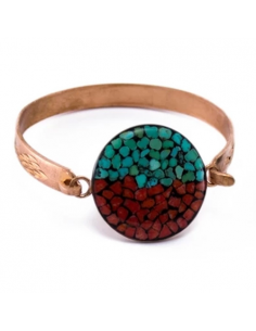 Red & Blue Turquoise bracelet and ring 2