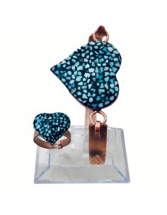 Unique Heart Shaped Jewelry | Blue Turquoise Jewelry Set