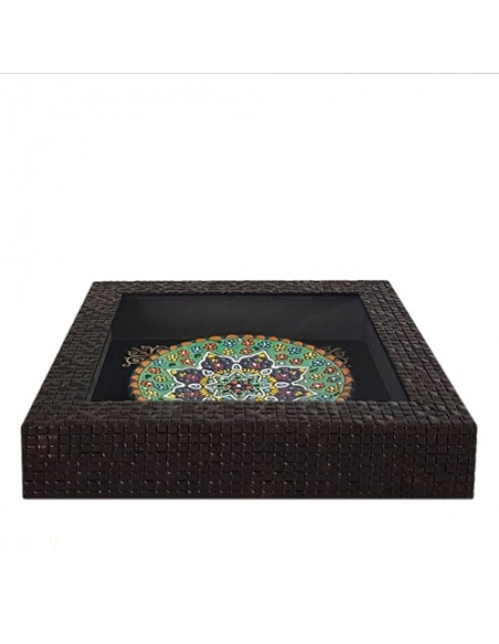Framed Minakari Pottery Decorative Plate HC-889 bsv Framed Minakari Pottery Decorative Plate HC-889 bsv