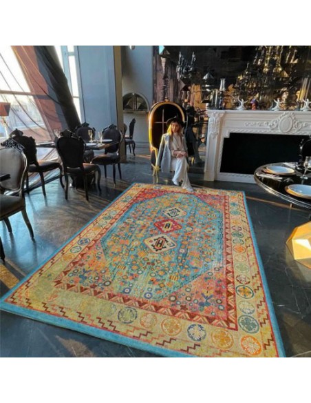 Double Layer Modern Vintage Rug Rc-245 in decoration
