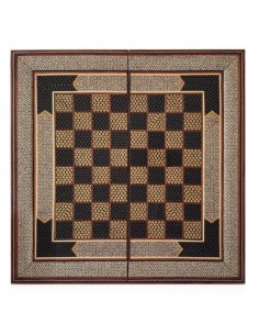 Wood Inlay Chessboard & Backgammon HC-903 fvf