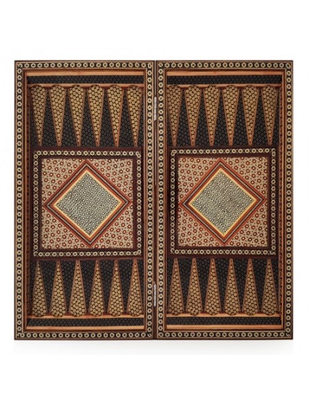 Wood Inlay Chessboard & Backgammon HC-903 fvb
