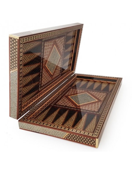 Wood Inlay Chessboard & Backgammon HC-903 sv