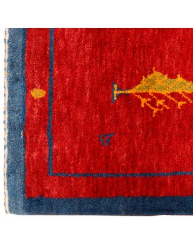 Handmade Red Gabbeh Runner Rc-248 side view