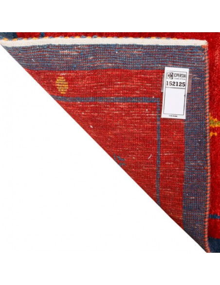 Handmade Red Gabbeh Runner Rc-248 back view