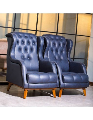 cinereous leatherette armchairs