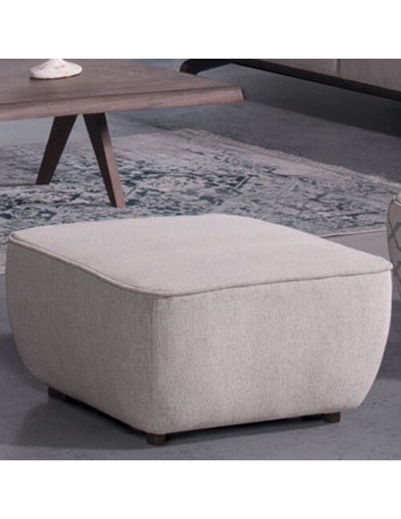 modern grey square pouf
