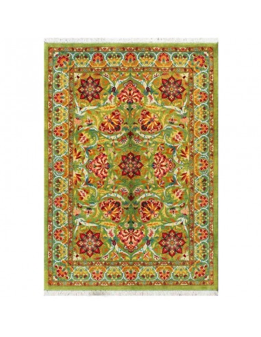 Persian Green Wool Carpet Rc-257 full view