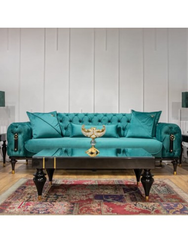 green and grey velvet chesterfield sofa