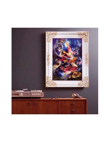 Woman AG-144 miniature tableau rug Wall Art
