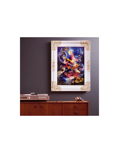 Woman AG-144 miniature tableau rug Wall Art