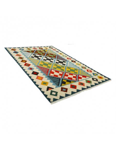 Persian Handmade Kilim Rug With Qashqai Design Rc-259 | Kilim