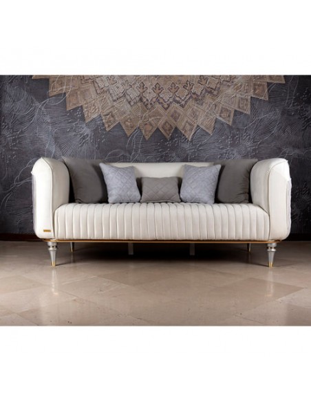 modern ivory and grey sofa