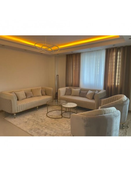 modern ivory and grey sofa set - whole