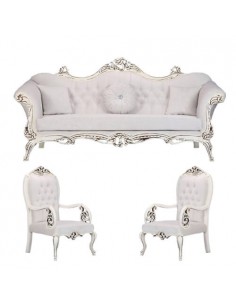 white wooden sofa set 2