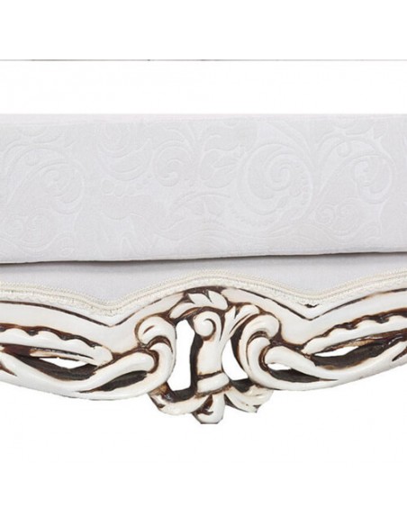 white wooden sofa - details
