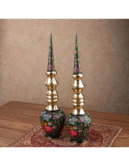 Hand Painted Modern Minakari Bowl & Vases 3 Pcs HC-956 vfv Hand Painted Modern Minakari Bowl & Vases 3 Pcs HC-956 vfv