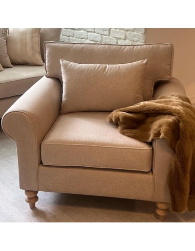beige lawson-style armchair - frontal