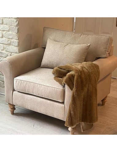 beige lawson-style armchair - lateral