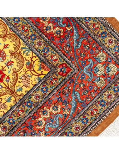 Qom Handmade All Silk Luxury Rug Rc-261 side view