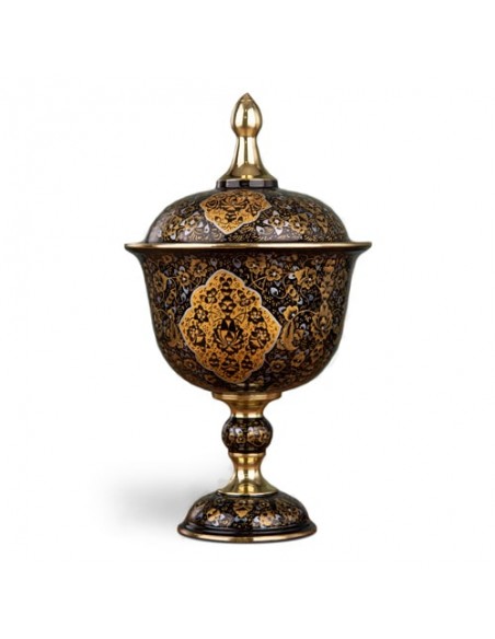 Hand Painted Brass Meenakari Candy Bowl HC-962 fv Hand Painted Brass Meenakari Candy Bowl HC-962 fv