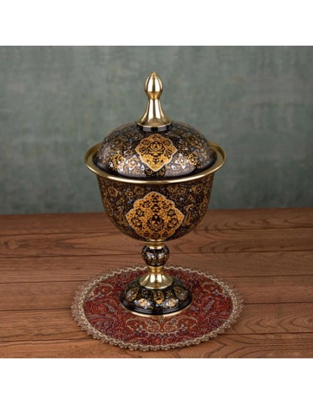 Hand Painted Brass Meenakari Candy Bowl HC-962 fv1 Hand Painted Brass Meenakari Candy Bowl HC-962 fv1