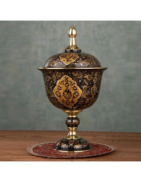 Hand Painted Brass Meenakari Candy Bowl HC-962 fv2 Hand Painted Brass Meenakari Candy Bowl HC-962 fv2