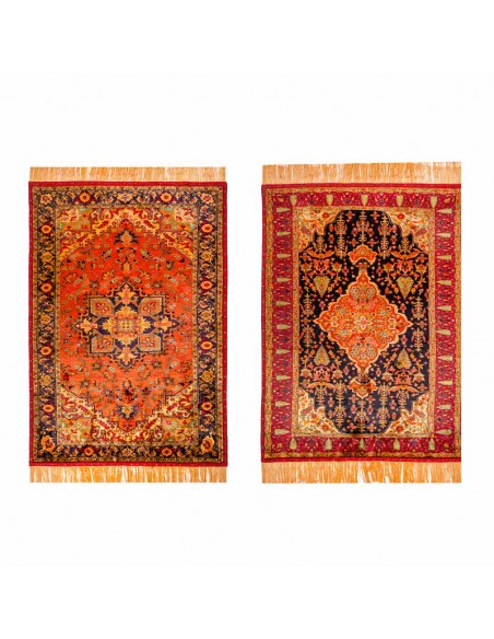 Khorasan Hand-woven Ornamental Reversible All Silk Rug Rc-262