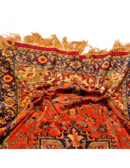 Khorasan Hand-woven Ornamental Reversible All Silk Rug Rc-262  fringe