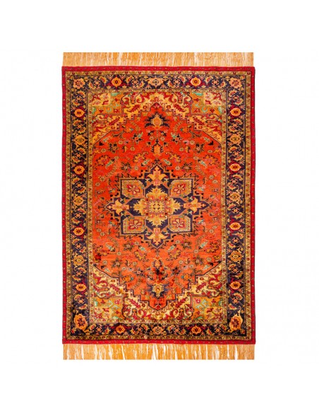 Khorasan Hand-woven Ornamental Reversible All Silk Rug